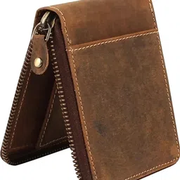 km turkish art KM Men Genuine Stone Leahter Wallet with RFID Protected Technology Full Zip Coin + Card Purs image 1