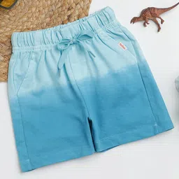 Milou Cotton Ombre Bio Washed Shorts - Blue-image-29