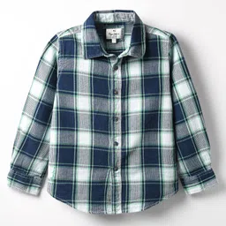 Pepe Jeans Cotton Woven Full Sleeves Checked Shirt - Navy Blue-image-65
