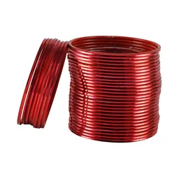 Vidhya Kangan Set of 36 Gold-Plated Plain Bangle-image-55