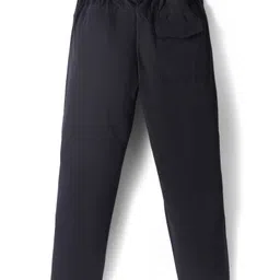 Pine Kids Cotton Elastane Woven Full Length Solid Color Trousers - Black image 2