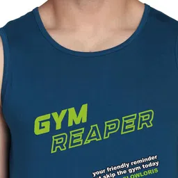 SLOWLORIS Pack Of 2 Printed Round Neck Bio Washed Innerwear Vests image 2