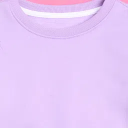 NUSYL Full Sleeves Little Mermaid Text Printed Sweatshirt - Purple image 5