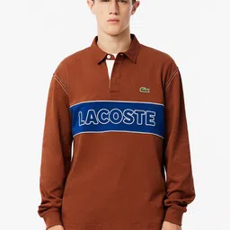 Lacoste Men Typography Printed Polo Collar Cotton Relaxed Fit T-Shirt-picture-15