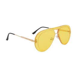 Ted Smith Yellow Aviator UV Protection Unisex Sunglasses image 4