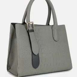 HauteSauce Grey Textured Medium Handheld Handbag image 4