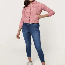 Honey by Pantaloons Pink Printed Jacket image 4