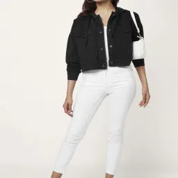 People by Pantaloons Black Cotton Regular Fit Jacket image 4