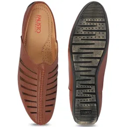 Fausto Men's Tan Mule Shoes image 4