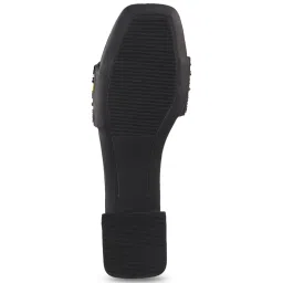 Mochi Women's Black Ethnic Sandals image 4