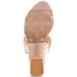Haute Diva by Mochi Women's Rose Gold Toe Ring Sandals image 4