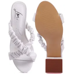 London Rag Women's Off White Cross Strap Sandals image 3