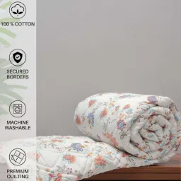Urban Space AC Paradise Peach Cotton 300 GSM 3 Layer Reversible Single Blanket image 4