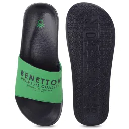United Colors of Benetton Men's Green Slides image 4
