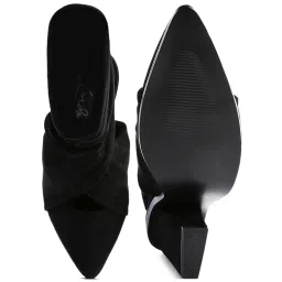 London Rag Women's Black Gladiator Sandals image 4