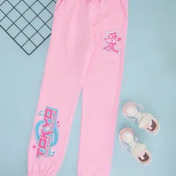 Pantaloons Junior Girls Pink Cotton Solid Joggers-image-25