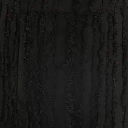 Kazo Black Textured Regular Fit High Rise Trousers image 4