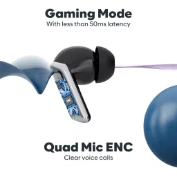 GOVO GoBuds 577 In Ear BT Earbuds with ENC & 52H Battery Life (Silver/Black, True Wireless) image 4