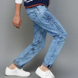 Fame Forever by Lifestyle Kids Ice Blue Cotton Regular Fit Jeans image 4