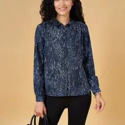 Annabelle by Pantaloons Navy Printed Top image 4