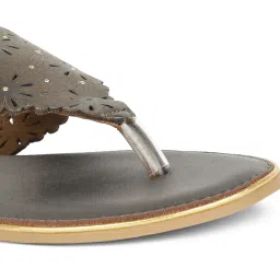 Bata Women's Grey Thong Sandals image 4