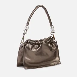 HauteSauce Golden Medium Handheld Handbag image 4