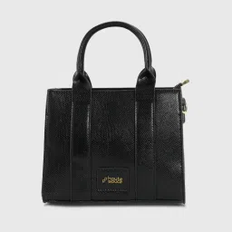 HauteSauce Black Croc Textured Medium Leather Mini Handbag image 4