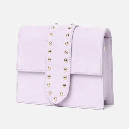 HauteSauce Purple Embellished Medium Hobo Bag image 4