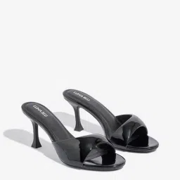 LUNA BLU by Westside Black Mule Heel Sandals-picture-14