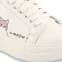 Shoetopia Women's White Sneakers image 4