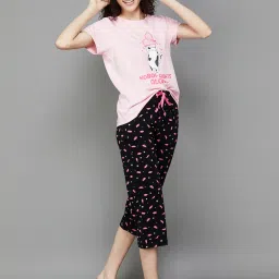 Ginger by Lifestyle Black Cotton Printed Capris image 4