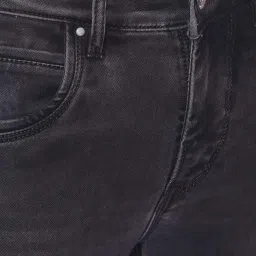 Crimsoune Club Dark Grey Slim Fit Lightly Washed Jeans image 4