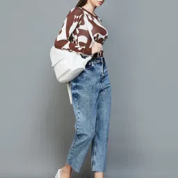 Ginger by Lifestyle Blue Cotton Mid Rise Jeans image 4