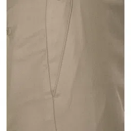 Louis Philippe Beige Regular Fit Flat Front Trousers image 5