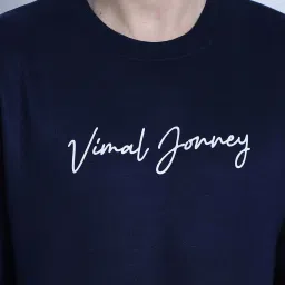 Vimal Jonney Navy Regular Fit Printed Sweatshirt image 4