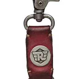 Royal Enfield Red Leather Key Chain image 2