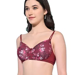 FIMS Navy & Maroon Printed Bras - Pack Of 2 image 4