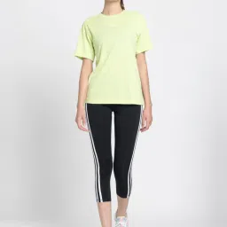 adidas Lime Green Logo Print T-Shirt image 4