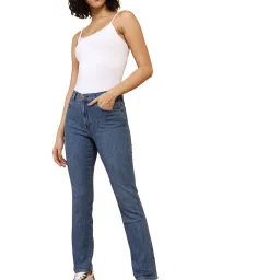 Wrangler Blue Slim Fit High Rise Jeans image 4