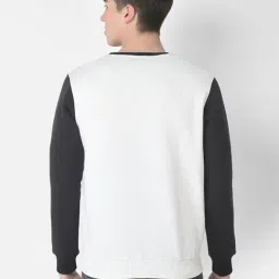 Crimsoune Club Grey Melange & Black Regular Fit Printed Sweatshirt image 2