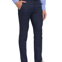 Park Avenue Dark Grey Super Slim Fit Self Pattern Trousers image 4
