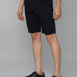 Allen Solly Black Cotton Slim Fit Printed Shorts image 3