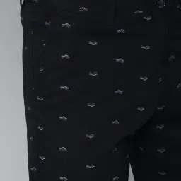 Allen Solly Black Cotton Slim Fit Printed Shorts image 4