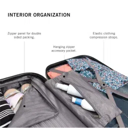 Kenneth Cole Black Textured Hard Cabin Trolley Bag - 20 Cms image 4