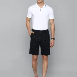 Allen Solly Black Cotton Slim Fit Printed Shorts image 5