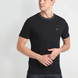 Arrow Sport Black Cotton Regular Fit T-Shirt image 4
