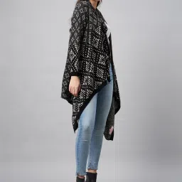 Club York Black Self Pattern Shrug image 4