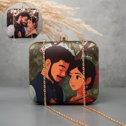 Personalized Ghibli Portrait Metal Frame Clutch-image-46