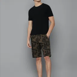 Allen Solly Brown Cotton Slim Fit Printed Shorts image 5