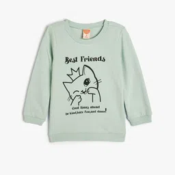 Koton Girls Typography Printed Sweatshirt image 1